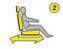 Lift the control bar and adjust the seat to the desired position.