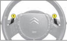 - the paddle controls behind the steering wheel.