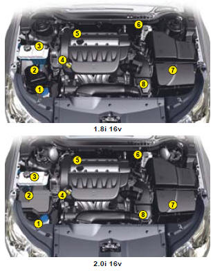 1. Screen wash and headlamp wash reservoir.