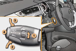 1. Selecting/Switching off speed limiter