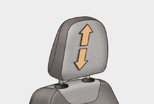 4. Head restraint height adjustment.