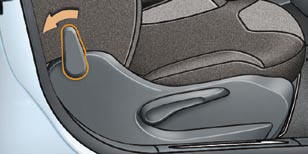 3. Seat back angle adjustment.